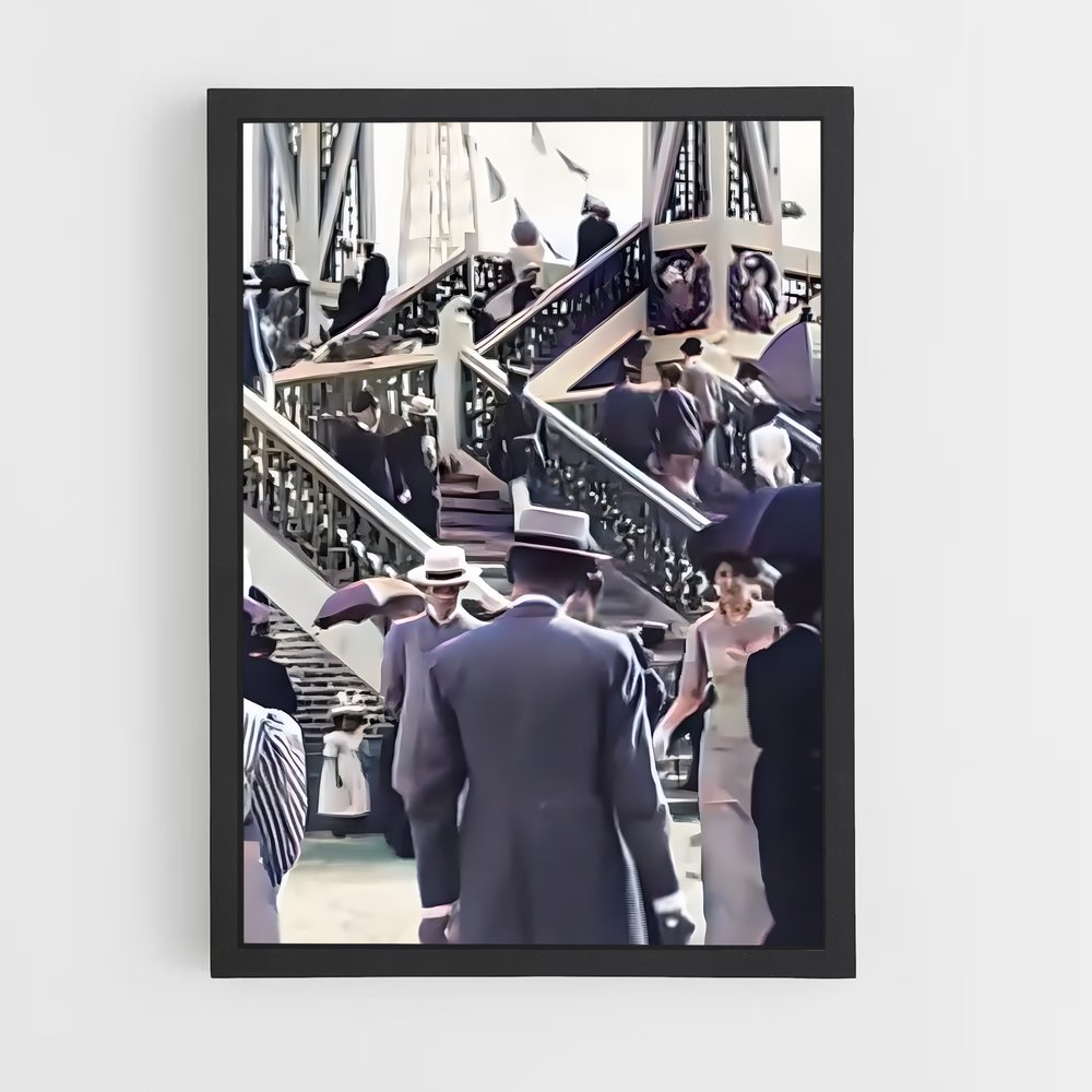 Poster Escaliers de Paris – affiche Jeux Olympiques (vue 2)